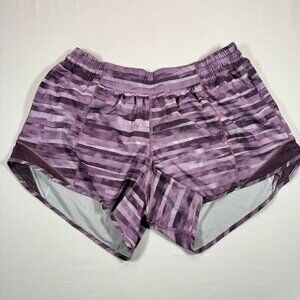 Lululemon Hotty Hot Shorts Violet Stripe Sz 6